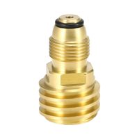 El adaptador universal de tanque de propano de baja presión de latón convierte la válvula de servicio del tanque POL LP antiguo QCC1/Type1 accesorios de tubería pulidos