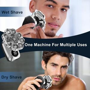 Upgraded 6-in-1 Electric <b>Razor</b> for Men 9D 9-Head Shavers with LED Display IPX7 Waterproof Rotary Shaver for Bald Men - Product Image 3