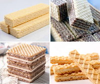 Vente d'usine de qualité supérieure directement gaufrette plate machines complètes gaufrette ligne de production de biscuits gaufrettes crème machines de fabrication de gaufrettes