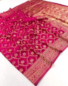 Lo más nuevo, la mejor calidad, hermosa, nueva, PURE MASHRU SATIN, TEJIDO SAREES, tonos de tela de seis yardas, precio al por mayor - Product Image 4