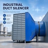 Silencieux de conduit HVAC industriel, atténuateur de bruit rectangulaire personnalisé pour ventilateur de ventilation et systèmes de traitement de l'air