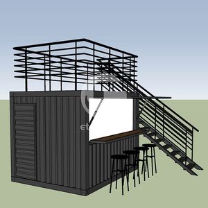 Chiosco portatile del contenitore della barra di succo Van del contenitore di 10ft con l'attrezzatura su misura - Product Image 6