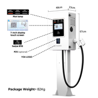 Cargador de Pared para Vehículos Eléctricos EVTAURUS BYD con Certificación CE, CCS2 GBT 20/30/40KW, Carga Rápida DC, OCPP1.6J, 2 Años de Garantía, Uso Doméstico y Comercial