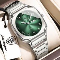 Montre de luxe pour homme Poedagar 616, étanche, en acier inoxydable, à quartz, classique, avec chiffres arabes, Reloj Hombre