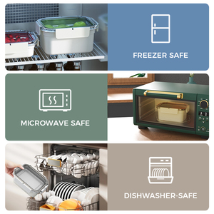 Thực Phẩm Lưu Trữ Thép Không Gỉ Hộp Ăn Trưa Không Dính Cách Điện Bento Hộp Lò Vi Sóng An Toàn Thực Phẩm Container Với Trong Suốt Kín Nắp - Product Image 2