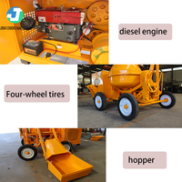 Adaptation polyvalente, bétonnière autochargeuse diesel, mélangeur de ciment, machines à béton pour un mélange précis des rapports