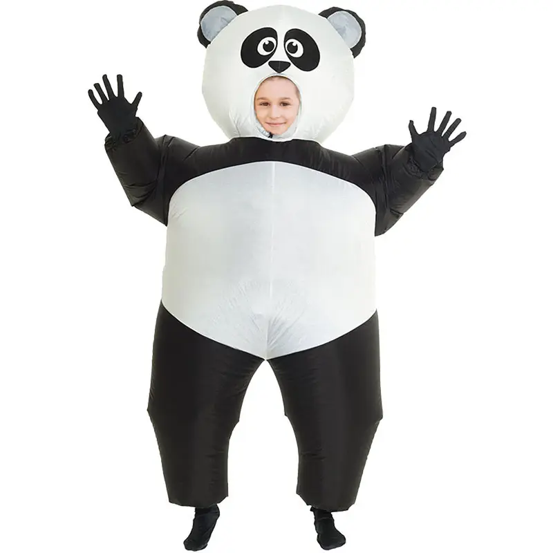 Надувной костюм панды для Хэллоуина, костюм для косплея, надувной костюм для взрослых и детей, надувной костюм панды для взрослых