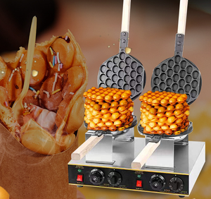 Gofrera Eléctrica Doble Cabezal Antiaherente con Control de Temperatura para Gofres Burbuja y Gofres Huevo, Diseño Rotatorio - Tienda de Alimentos - Product Image 2