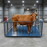 Báscula Electrónica para Ganado 2026, Báscula Electrónica de 1.5m para Pesar Cerdos, Vacas y Otros Animales con Batería Recargable