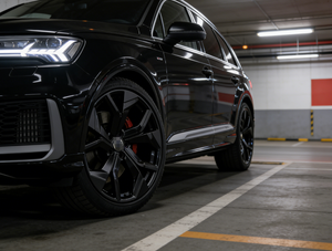 Jantes en alliage concaves à design maillé <span class=keywords><strong>Kw</strong></span> RTS 5x112 21-22 pouces avec ET de 25 mm pour <span class=keywords><strong>Audi</strong></span> Q4-<span class=keywords><strong>Q8</strong></span>/Q5L/Q6L SPORTBACK - Nouvelle finition noire - Product Image 3