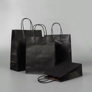 Bolsas de Papel Kraft Marrón, Blanco y Negro con Asas para Empresas de Impresión Personalizada, Empaque, Compras, Regalos, Comida para Llevar - Product Image 2