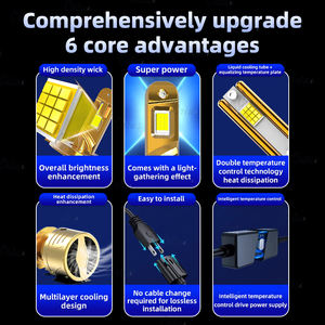 Fari LED Originali Abbinati 6000K H7 120W 20000LM Altri Componenti Elettronici <span class=keywords><strong>Auto</strong></span> H8 H11 9005 9012 Lampadine LED per Fari - Product Image 2