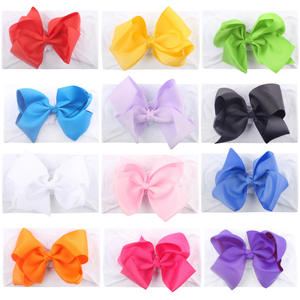 12 colori fiocchi per <span class=keywords><strong>capelli</strong></span> neonate nastro fiocco grande <span class=keywords><strong>fascia</strong></span> per <span class=keywords><strong>capelli</strong></span> morbidi accessori per fasce fasce per neonato - Product Image 2