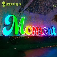 Letras de Canal LED de Color Mágico con Logotipo Personalizado Moderno, Letrero Acrílico 3D para Tienda, Resistente al Agua IPX7, Iluminación Publicitaria Bluetooth para Automóviles