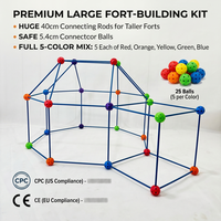 69pcs STEM Fort Building Kit DIY Mainan Edukasi Konstruksi Tenda Kastil Rumah-rumahan untuk Anak-anak