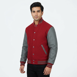Veste bomber en satin personnalisée avec logo d'usine, veste de baseball, veste varsity en soie pour hommes - Product Image 1