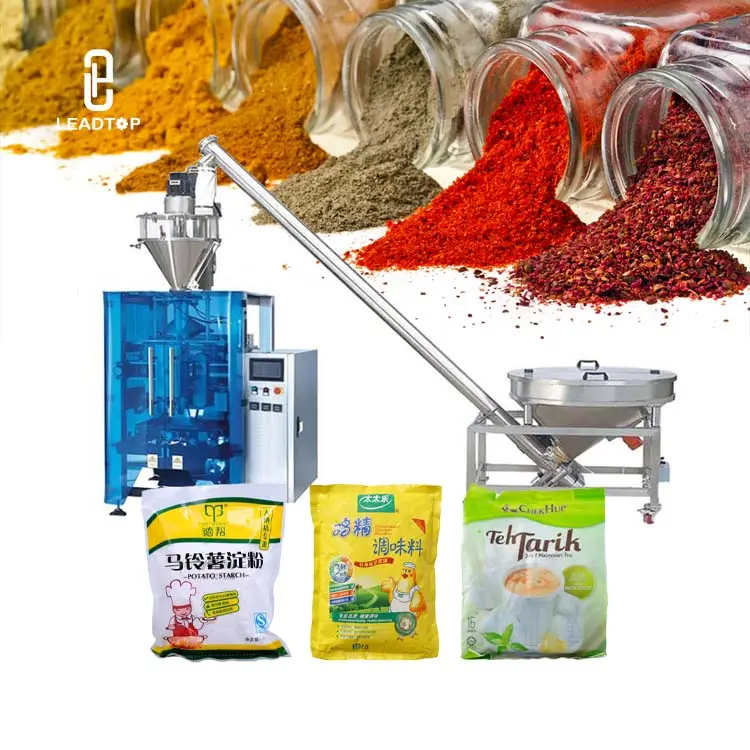 Automatic 100g 500g vertical maize flour powder auger filling and packing machine