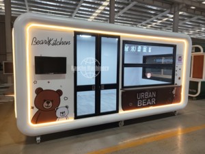 Custom Commercial Aluminum Fiberglass <b>Towable</b> Multifunctional Fast Food Carts Concession Mobile Food Truck Candy Service Rust - Product Image 5