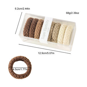 Soportes suaves para ponis, bandas elásticas para el cabello para cabello grueso y rizado, goma grande para mujeres y niñas, lazos elegantes para el cabello, Scrunchies - Product Image 3