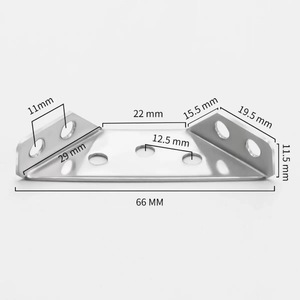Support d'angle triangulaire épaissi en acier inoxydable, support mural renforcé pour meubles - Product Image 4