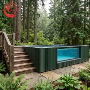 <span class=keywords><strong>Piscine</strong></span> <span class=keywords><strong>hors</strong></span> sol en fibre de verre personnalisée pour la famille, avec petite fenêtre en verre, jacuzzi, en <span class=keywords><strong>bois</strong></span>, pour adultes, profondeur 6 pieds, pour l'extérieur - Product Image 1