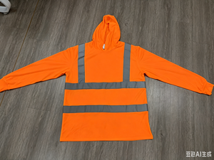 Camiseta de Seguridad de Alta Visibilidad ANSI Clase 2 con Logotipo Reflectante Fluorescente de Manga Larga para Tráfico, Construcción, Ingeniería - Product Image 5