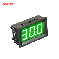 V58D 0.56 Voltmeter Digital mobil, pengukur tegangan baterai mobil DC4.5V sampai 30V 12/24 Volt Led Digital hijau garis ganda 3-bit