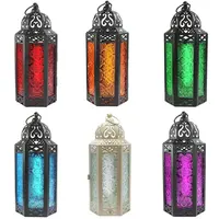 Vintage Lantern Lantern Moroccan Style Vintage Metal Lantern Candle Holder Embossed Glass Lantern For Indoor Outdoor Decoration
