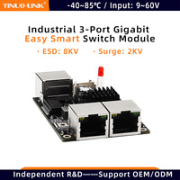 Module de commutation YINUO-LINK YN-IES103 Stock MINI industriel de haute qualité à 3 ports Gigabit 10G Full-Duplex QoS VLAN