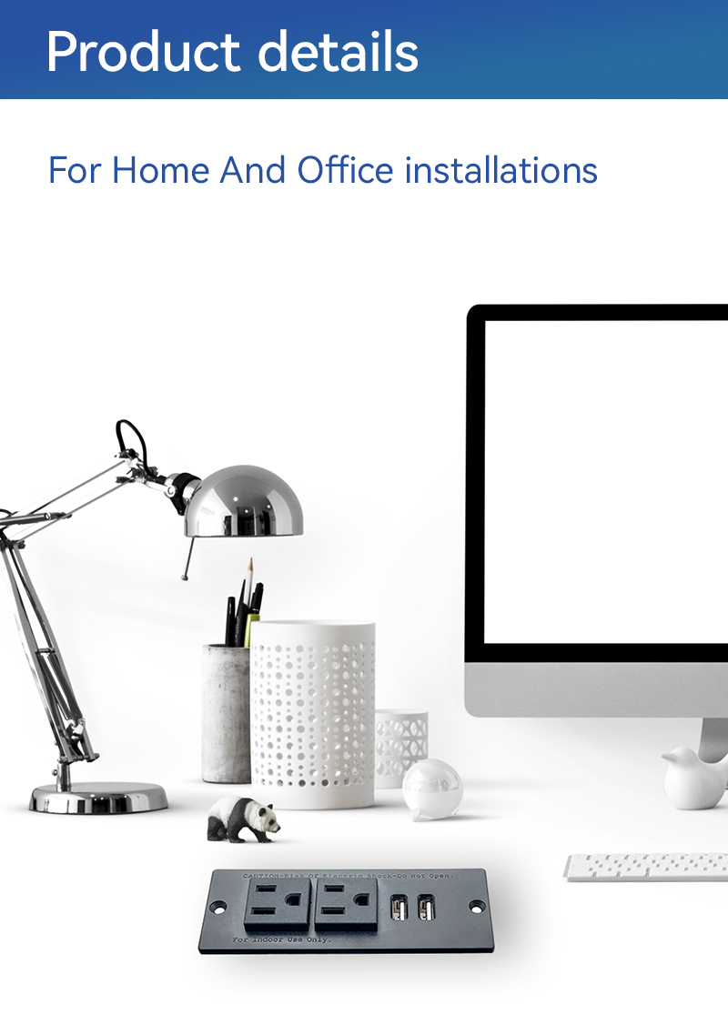 Wholesale American Universal Electric Socket  Conference Office Recessed 15a Outlets Desktop  USB Ports Dc Socket