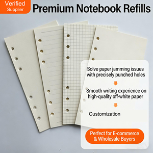 Papel de Recambio para Cuaderno A6 Preperforado, Hojas Sueltas de Escritura Suave para Planificador de 6 Anillas, Material de Oficina - Product Image 1
