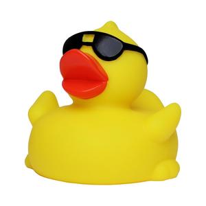Bán buôn 3 inch PVC Kính mát cao su Vịt Tắm đồ chơi các loại thiết kế cho trẻ em bé tắm unisex Tính năng nổi - Product Image 1
