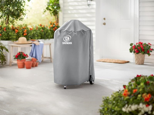 Couverture ronde <span class=keywords><strong>de</strong></span> BBQ extérieur <span class=keywords><strong>de</strong></span> polyester résistant aux intempéries résistant à la décoloration pour les grilles <span class=keywords><strong>de</strong></span> gril <span class=keywords><strong>de</strong></span> <span class=keywords><strong>Weber</strong></span> Brinkmann Char - Product Image 2