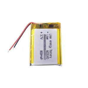 3.7v 603040 800mAh 충전식 리튬 폴리머 배터리 공장