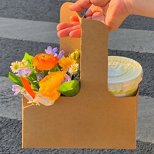 INUNION Boîte en papier kraft tendance, articles populaires, boîte à café personnalisée, boîte à fleurs pour emballage de cadeaux d'anniversaire et solutions de rangement quotidiennes - Product Image 5