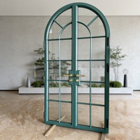 Porte coulissante en aluminium ultra-étroite de style français vintage avec moustiquaire en nylon antivol, ensemble complet