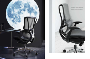 كرسي دوار عصري فاخر مع مسند رأس قابل للتعديل مريح وتصميم تنفيذي مريح - Product Image 2