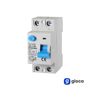 Disjoncteur différentiel Gloca RCCB 2P 40A 30mA 250V 50Hz à montage modulaire pour les foyers - Product Image 2
