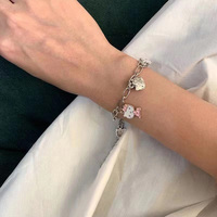 Pulsera de Cadena de Alta Calidad, Simple, Elegante y Moderna, de Aleación, Hermosa, Creativa y a la Moda