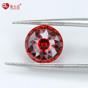 Venta de Fábrica, Circonita Cúbica de Grado 5A en Existencia, Forma Redonda, Corte Estrella Brillante, <span class=keywords><strong>Rojo</strong></span> Granate, 6.0mm-8.0mm, Piedra Preciosa Artificial - Product Image 5
