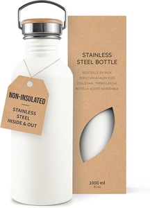 ขวดน้ำสัตว์เลี้ยงสแตนเลส 304 สองชั้น ขนาด 32 ออนซ์ พร้อมช่องเก็บอาหารสำหรับสุนัข พกพาสำหรับเดินป่าและกิจกรรมกลางแจ้ง - Product Image 3