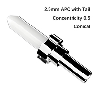 Ferrule en céramique pour fibre optique APC de 2,5 mm avec/sans queue, concentricité conique 1/0,5 pour connecteur de câble à fibre SC/FC/ST FTTH