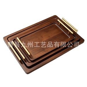 Luxury Retro Bamboo <b>Tea</b> <b>Tray</b>, Bamboo Commercial Rectangular <b>Tea</b> <b>Tray</b> with Handle for Pastries, Barbecue, and Serving Dishes - Product Image 5