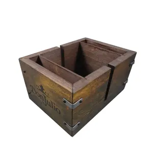 Scatola di fazzoletti di legno scatola di legno con fondo a disegno da tavolo scatola di fazzoletti da ristorante multifunzionale creativa per l'home office
