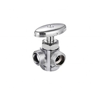 Robinet d'angle Duotian DT0488 au design moderne, type américain, en laiton chromé poli, poignée ovale, 1/2"-3/4", accessoire pour robinet d'eau