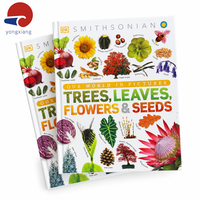 Livre sur la nature pour enfants en couverture rigide A4, impression couleur personnalisée avec des images d'arbres, de feuilles, de fleurs et de graines