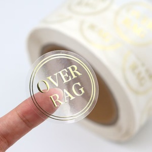 Özel su geçirmez yapıştırıcı vinil yuvarlak iş altın folyo kabartmalı kozmetik etiket rulo kavanoz kapak ambalaj için Logo çıkartması - Product Image 6