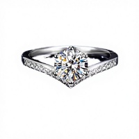 Bague de mariage de luxe en or massif 14 carats avec halo de diamants Moissanite taille brillant 3 carats certifiée GRA, sertie à griffes – Bijoux tendance