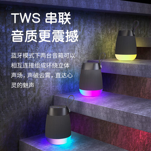 ลำโพงพกพาขนาดเล็กไร้สาย พร้อมไฟ LED สีสันสดใส แบตเตอรี่แบบชาร์จได้ กำลังขับ 10-30 วัตต์ - Product Image 1