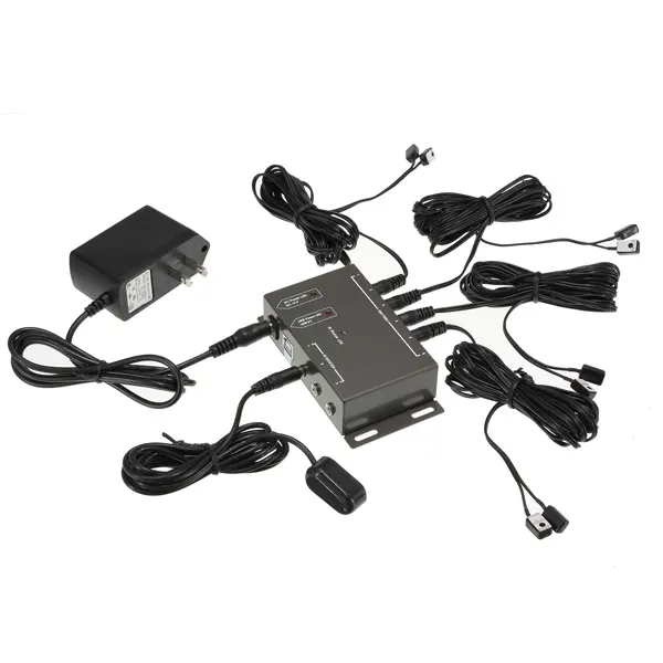 Infrared Repeater System IR Repeater Kit Control up to 10 Devices Hidden IR System Infrared Remote Control Extender Kit Black 3m